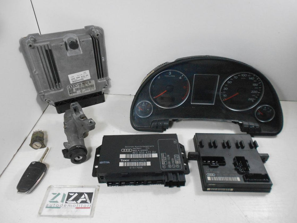 Kit Chiave ECU Audi A4 B7 Avant SW 2.0 TDI 140cv BLB 2005 03G906016GN