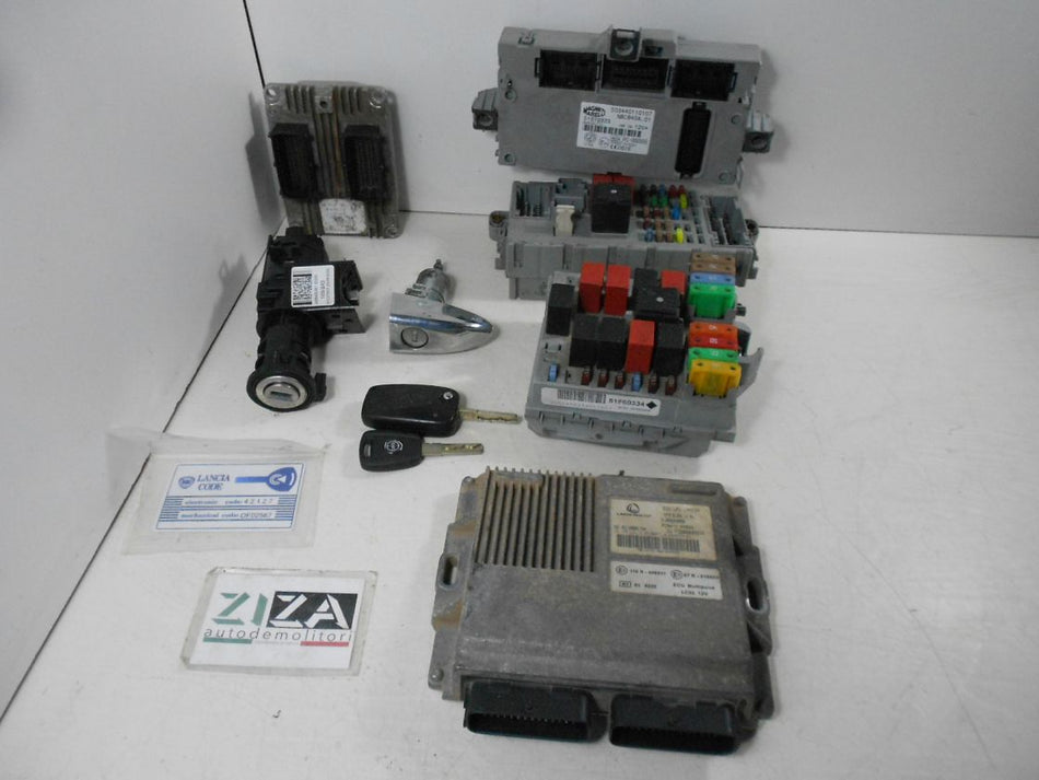 Kit Chiave ECU Lancia Ypsilon 843 Res 1.4 B/GPL 57kw 350A1000 2009 51798644