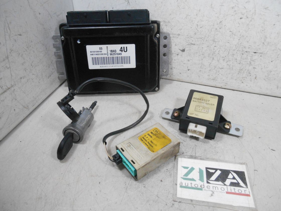 Kit Chiave ECU Chevrolet Matiz 800 37,5kw 51cv F8CV 2005 96291049 S010013001