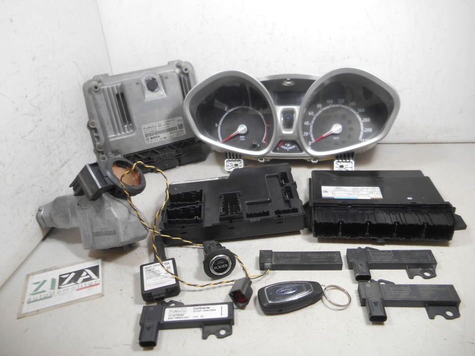 Kit Chiave ECU Ford Fiesta VI 1.4 TDCI 8V 70cv KVJA 2012 BV21-12A650-ACC 0281018993