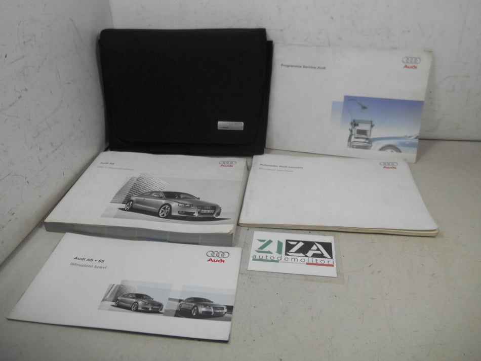 Libretto Manuale Uso Manutenzione Italiano Audi A5 Coupè 2008 USATO