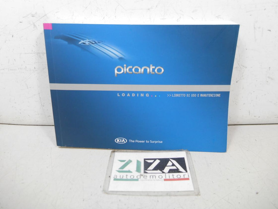 Libretto Manuale Uso Manutenzione Italiano Kia Picanto JA 2013 USATO