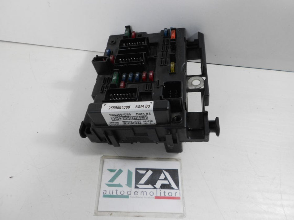 Scatola Fusibili Centralina BSM Citroen Xsara SW 2.0 90cv RHY 2004 9650664080 IND:E