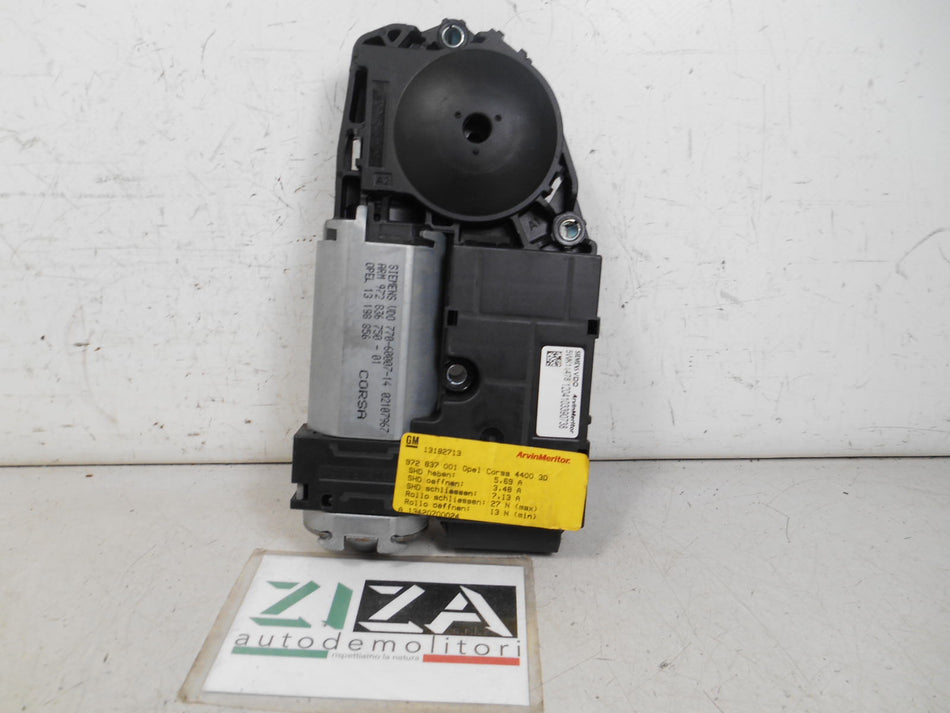 Motorino Tetto Apribile Opel Corsa D 3 Porte 2007 13182713 13198856
