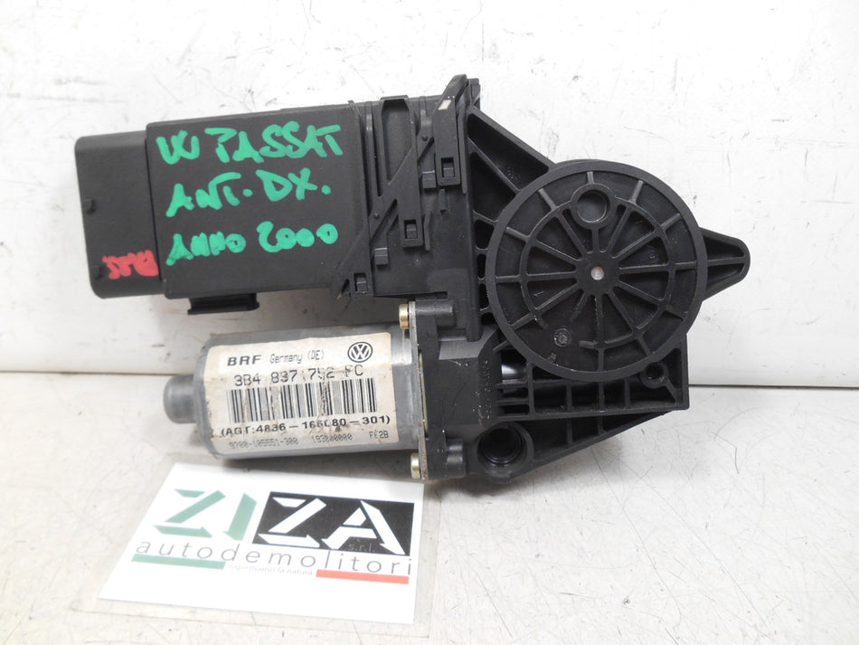 Motorino Alzacristalli Anteriore Destro VW Passat 3B 1999 3B4837752FC