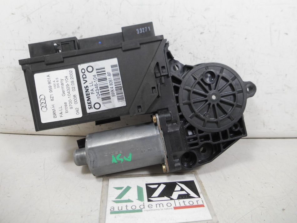 Motorino Alzacristalli Anteriore Sinistro Audi A2 2001 8Z1959801A HWA SW6.5