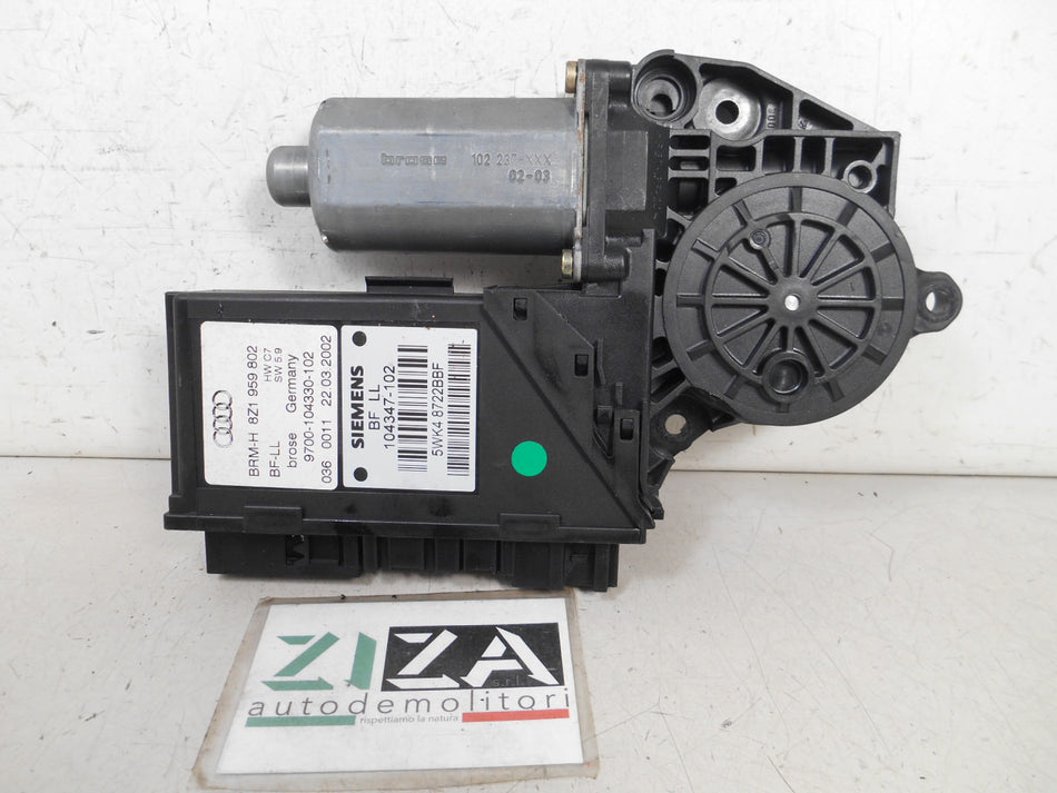 Motorino Alzacristalli Anteriore Destro Audi A2 2002 8Z1959802 104347-102
