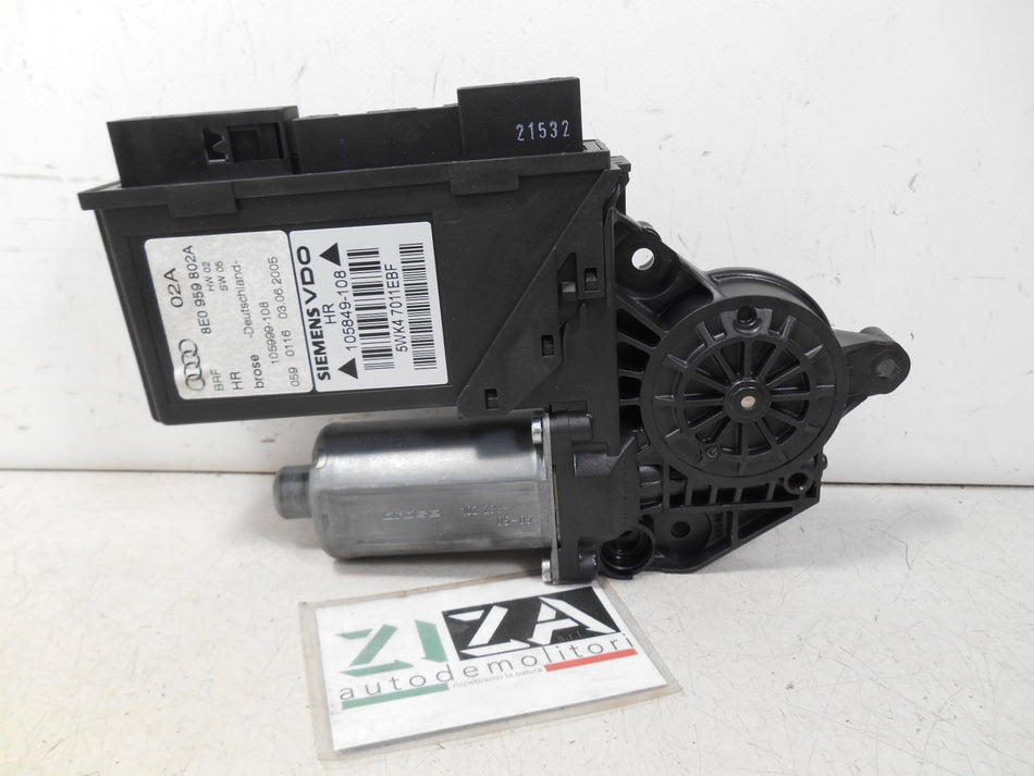 Motorino Alzacristalli Posteriore Destro Audi A4 B7 2005 8E0959802A HW02 SW05