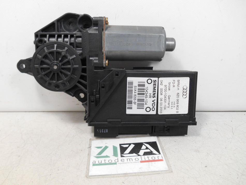 Motorino Alzacristalli Posteriore Destro Audi A2 2003 8Z0959802B HW:A SW:6,5