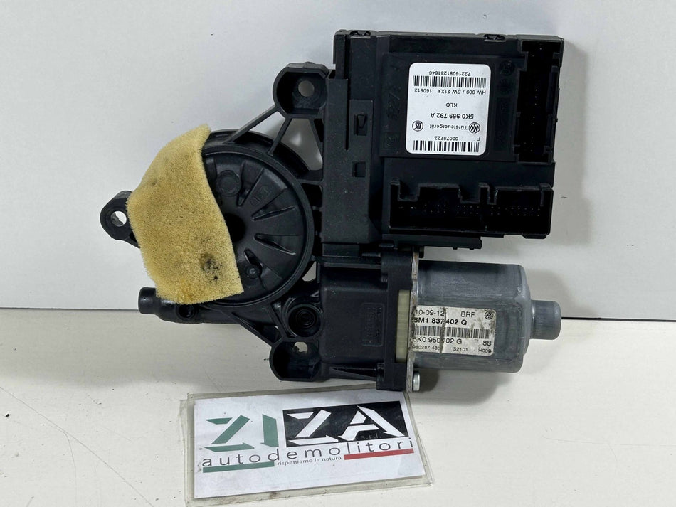 Motorino Alzacristalli Anteriore Destro VW Golf VI Plus 2010 5K0959792A 5M1837402Q
