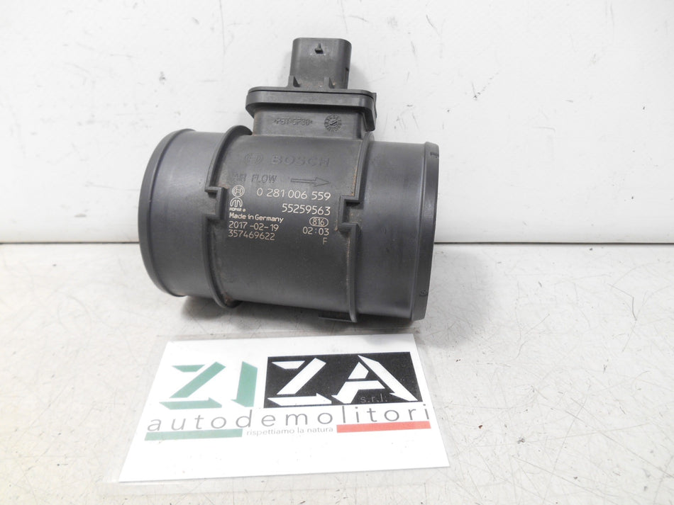 Debimetro Fiat 500 312 1.3 Mjet 70kw 95cv 312B1000 2017 55259563 0281006559