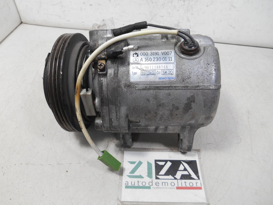 Compressore A/C Smart Fortwo W450 600 55cv 13 2000 0003191V007 A1602300111