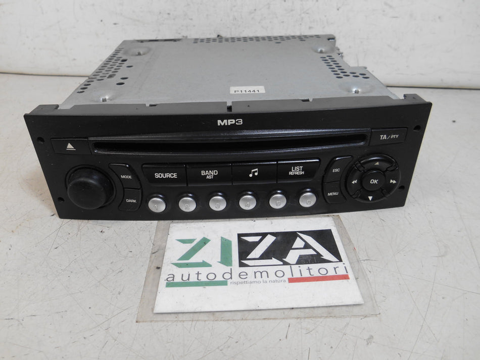 Autoradio Lettore CD Peugeot 207 SW 2009 Mp3 96662669XT-02