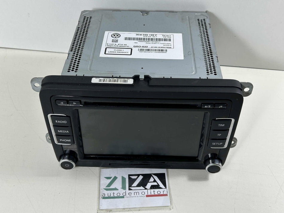 Autoradio Lettore CD Card SD VW Golf VI Plus 2012 3C8035195F