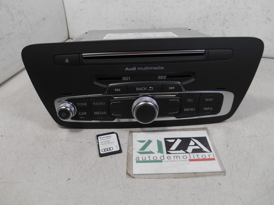 Autoradio Navigatore Lettore CD Scheda SD Audi Q3 8U 2017 8U1035193D + Mappe