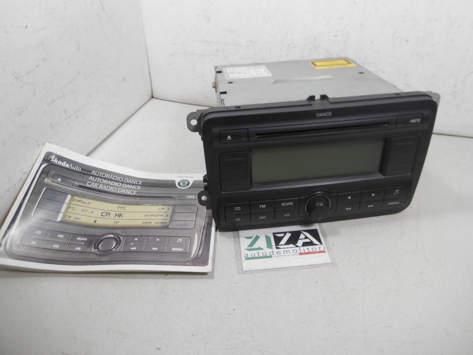 Autoradio Lettore CD Skoda Roomster 2007 5J0035161 CODICE OK VP6SBF-18C815-AD