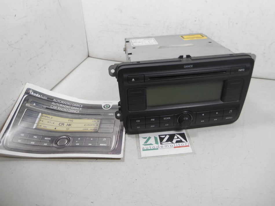 Autoradio Lettore CD Skoda Roomster 2007 5J0035161 CODICE OK VP6SBF-18C815-AD