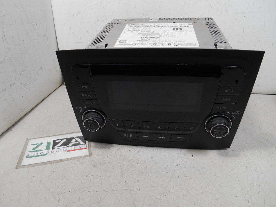 Autoradio Lettore Bluetooth Fiat Doblò II 2017 07356425480