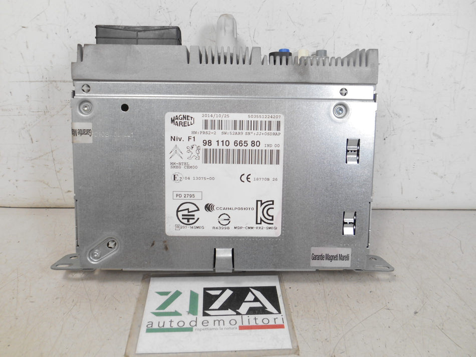 Autoradio Lettore Bluetooth Peugeot 2008 I 2014 9811066580