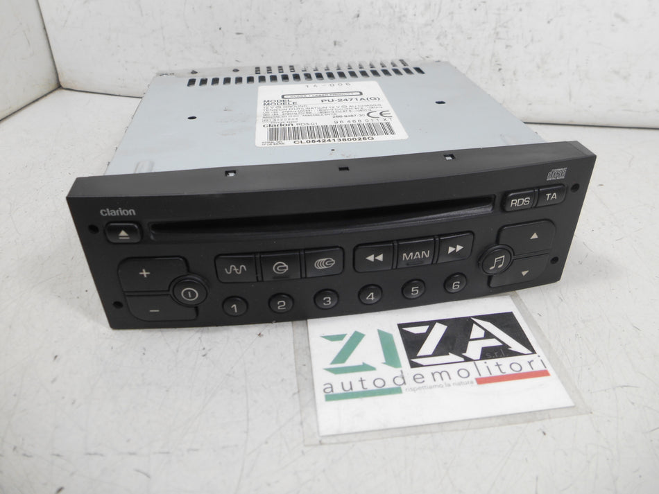 Autoradio Lettore CD Peugeot 307 2004 PU2471AG 96488011XT