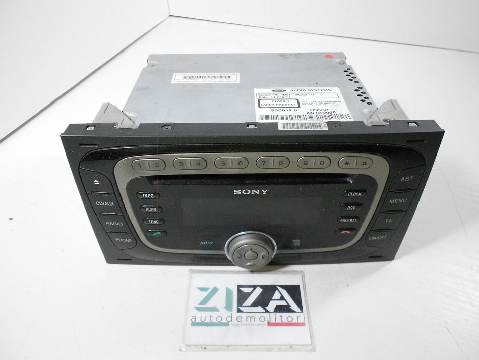 Autoradio Lettore CD Mp3 Ford C-Max I 2009 7M5T-18C939-CC CODICE OK
