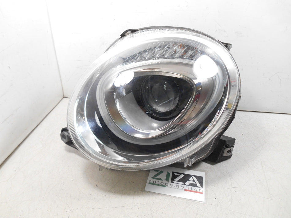 Faro Fanale Anteriore Sinistro Superiore Fiat 500 312 Restyling 2017 H7 52007420 81539002 81539001