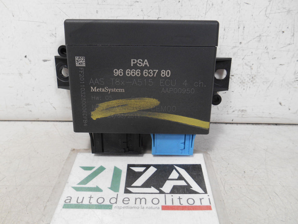 Centralina Sensori di Parcheggio Peugeot 3008 2010 9666663780