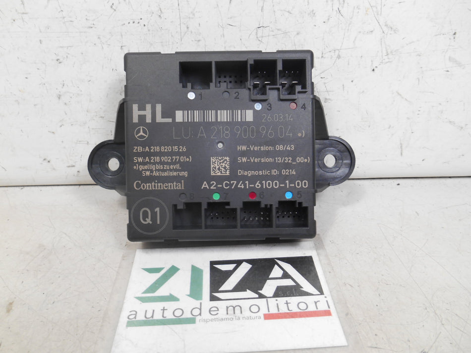 Centralina Porta Posteriore Sinistra Mercedes GLK X204 2015 A2189009604