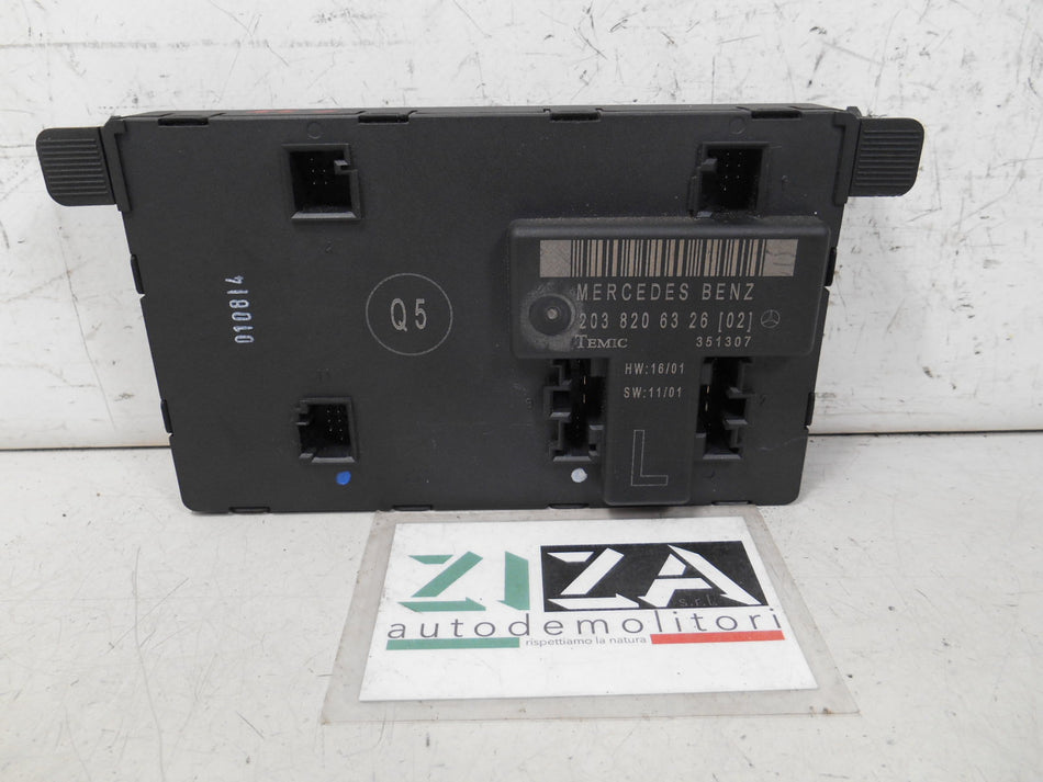 Centralina Porta Posteriore Sinistra Mercedes W203 2001 2038206326 HW16/01 SW11/01