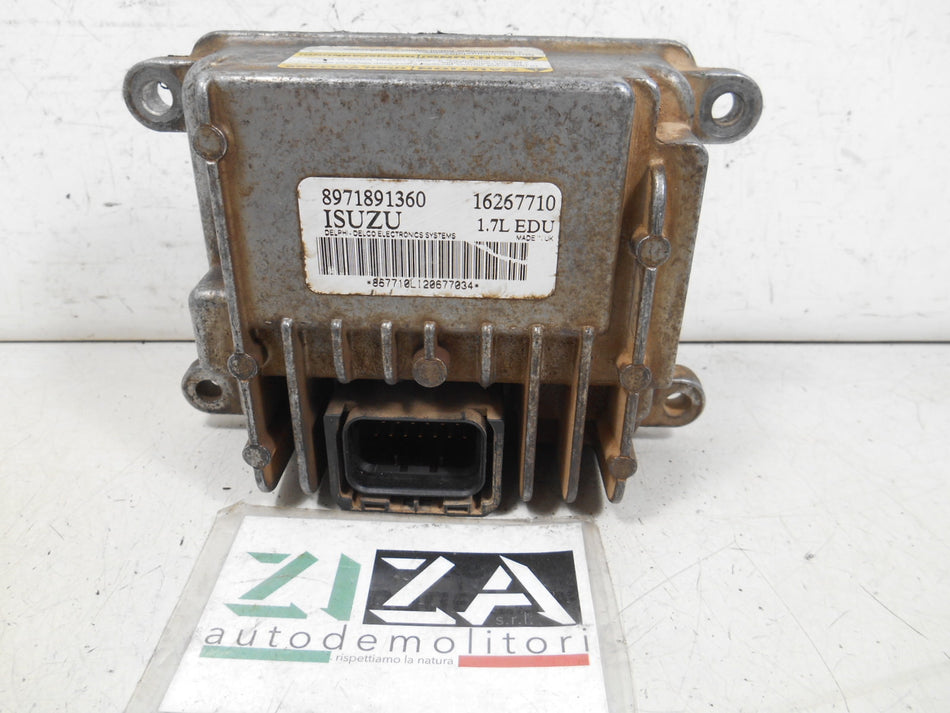 Centralina Iniezione Opel Astra G SW 1.7 75cv Y17DT 2000 8971891360 16267710