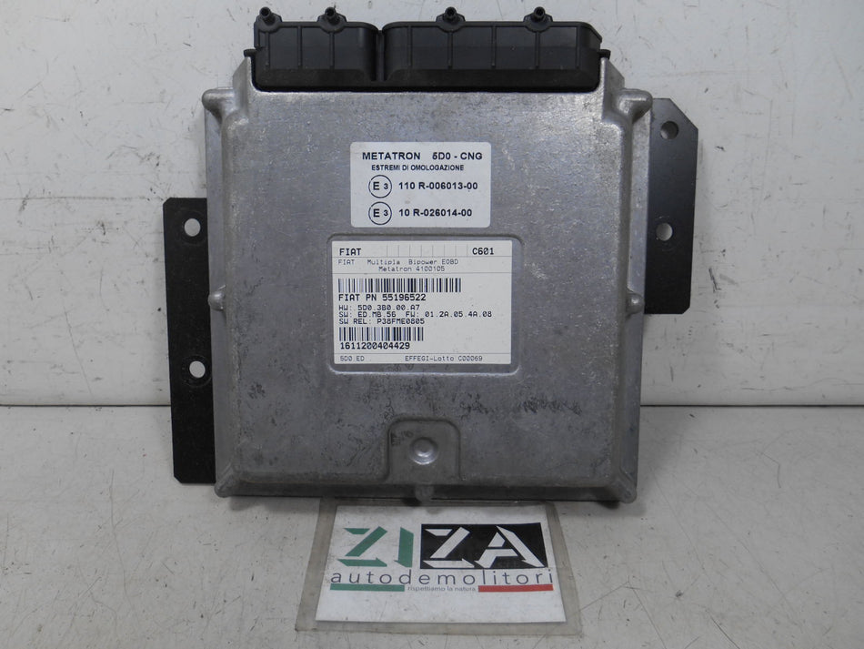 Centralina Metano Metatron Fiat Multipla II 1.6 B/Met 76kw 182B6000 2005 55196522