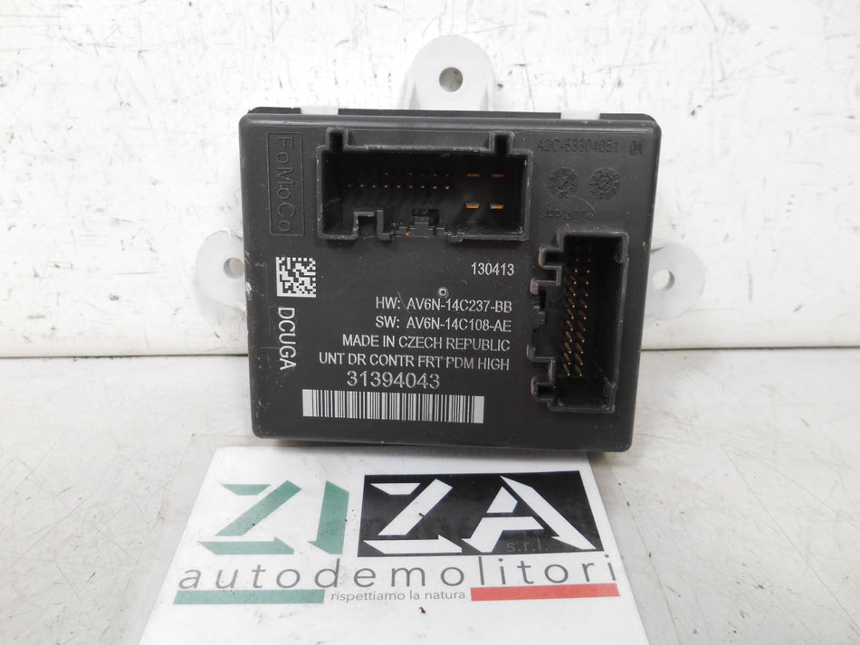 Centralina Porta Anteriore Destra Volvo V60 2013 31394043 AV6N-14C237-BB