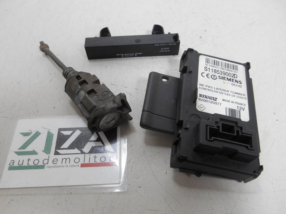 Centralina Chiave + Nottolino + Chiave Renault Scenic II 2006 8200125077 8200082278