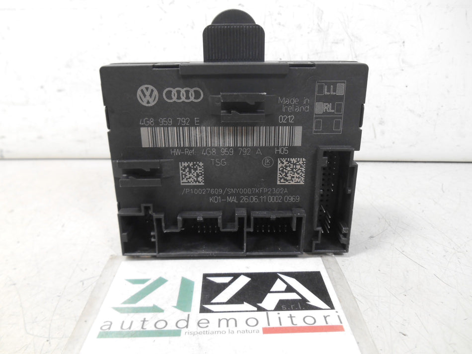 Centralina Porta Anteriore Destra Audi A6 C7 2011 4G8959792A 4G8959792E