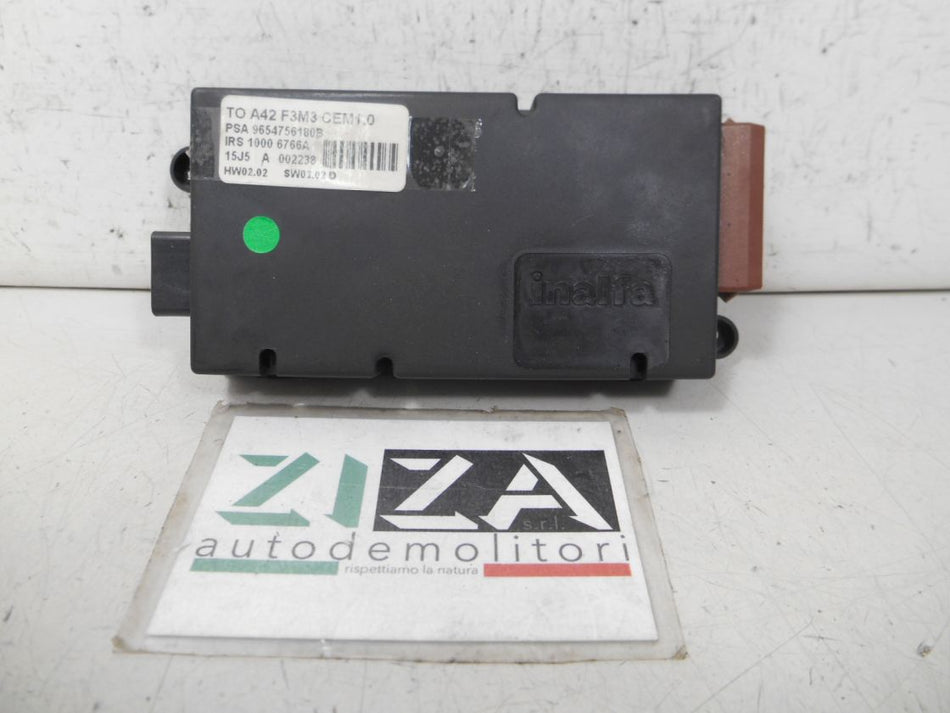 Centralina Capote Tetto Apribile Citroen C3 Pluriel 2006 9654756180B