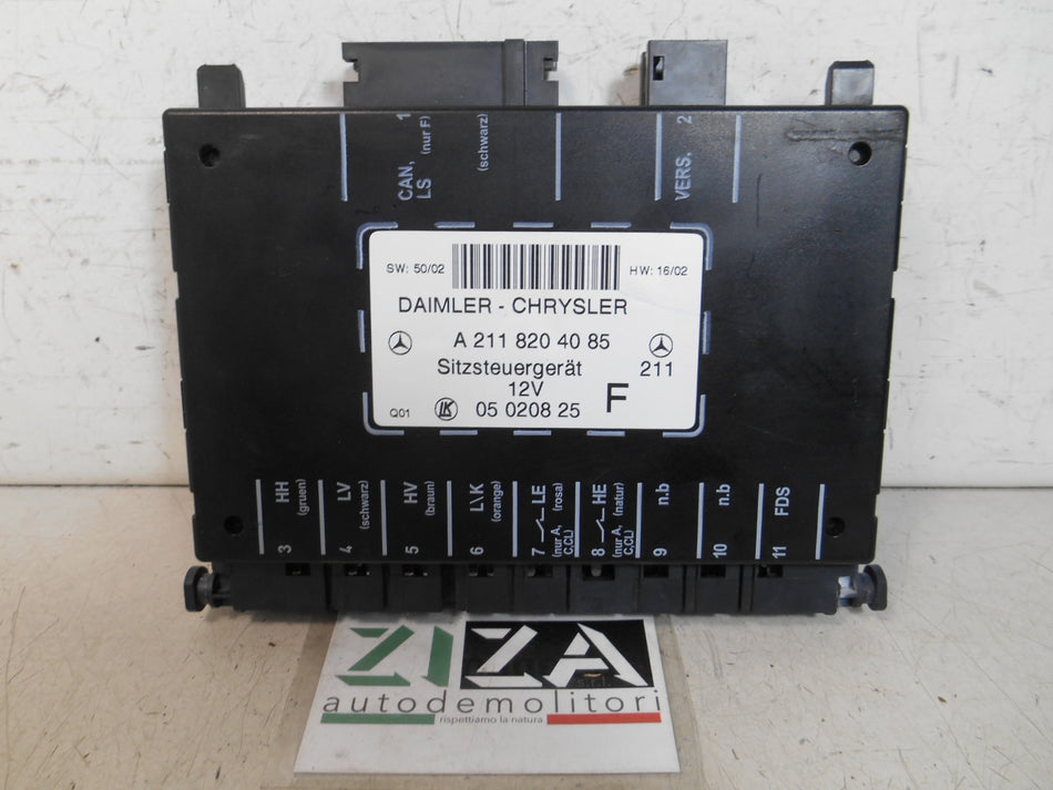 Centralina Regolazione Sedile Sinistro Mercedes W211 E220 2005 A2118204085