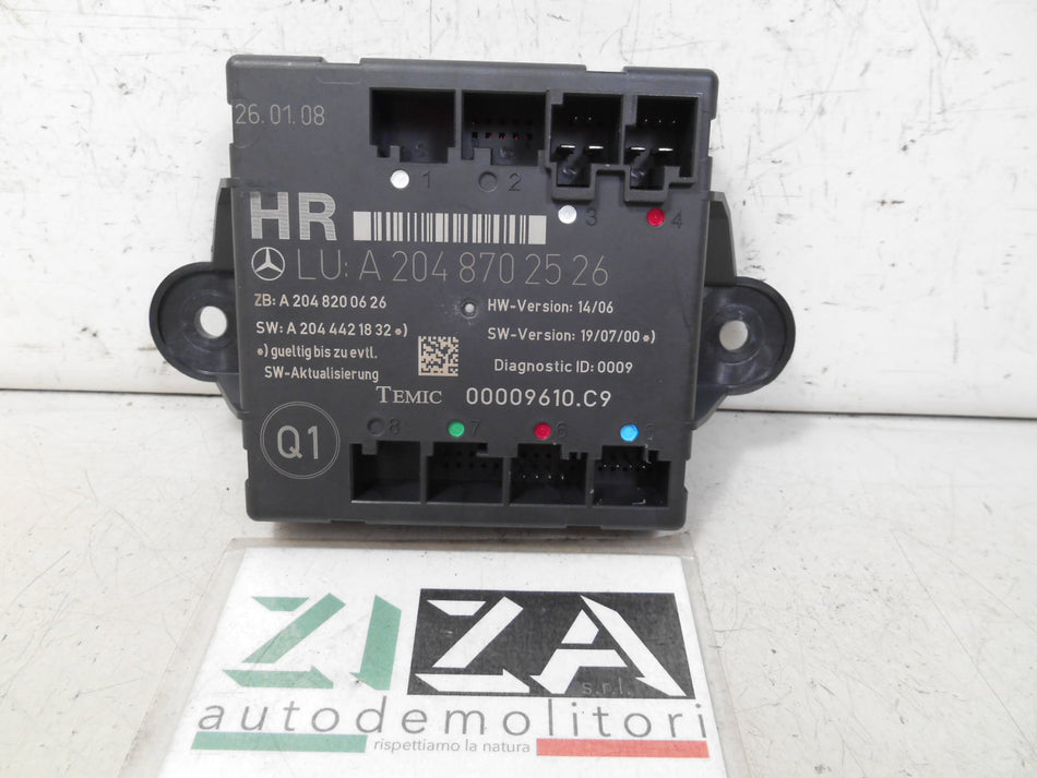 Centralina Porta Posteriore Destra Mercedes W204 2008 Berlina A2048702526