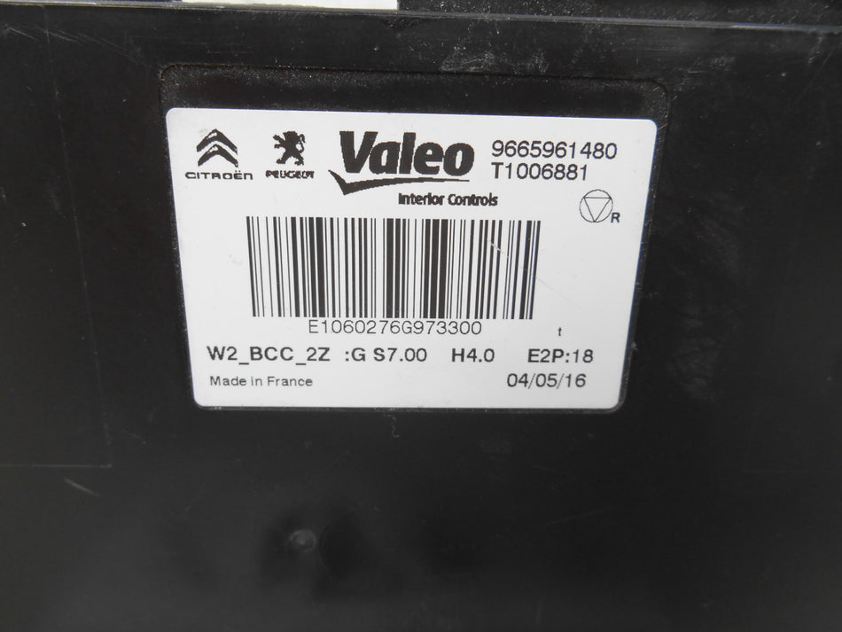 Centralina Clima Peugeot 508 2016 9665961480