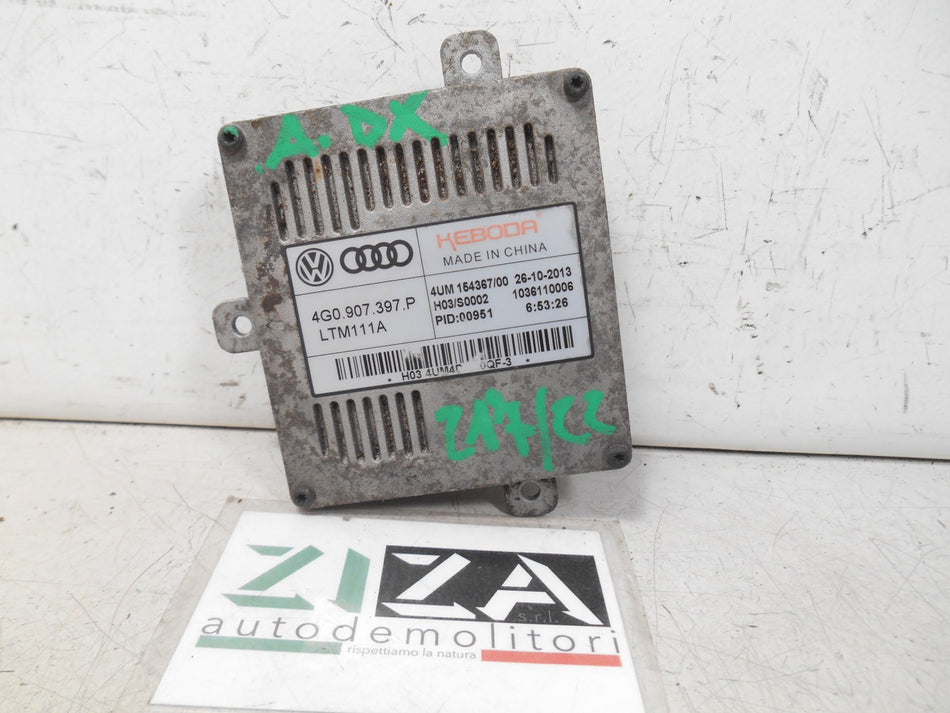 Centralina Faro Xeno Audi A3 8V 2014 4G0907397P H03/S0002
