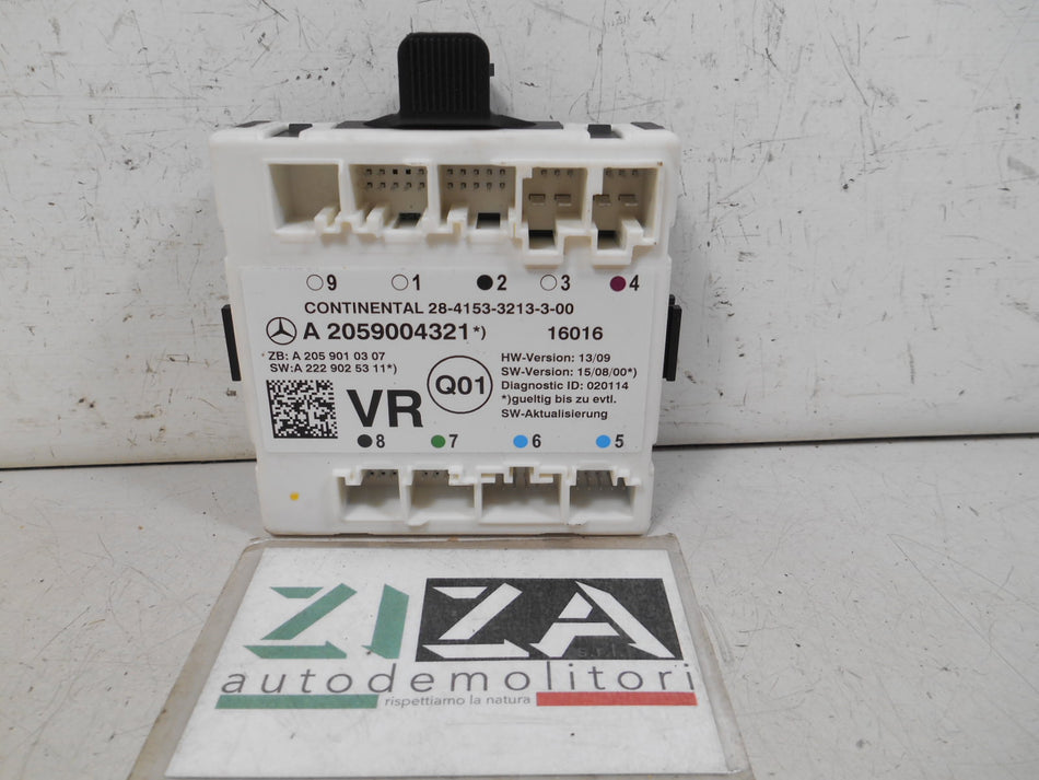 Centralina Porta Anteriore Destra Mercedes W205 SW S205 2016 A2059004321