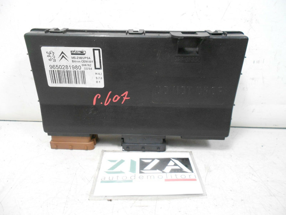 Centralina Sedile Sinistro Peugeot 607 2005 9650281980 H4.2 S7.0 D1
