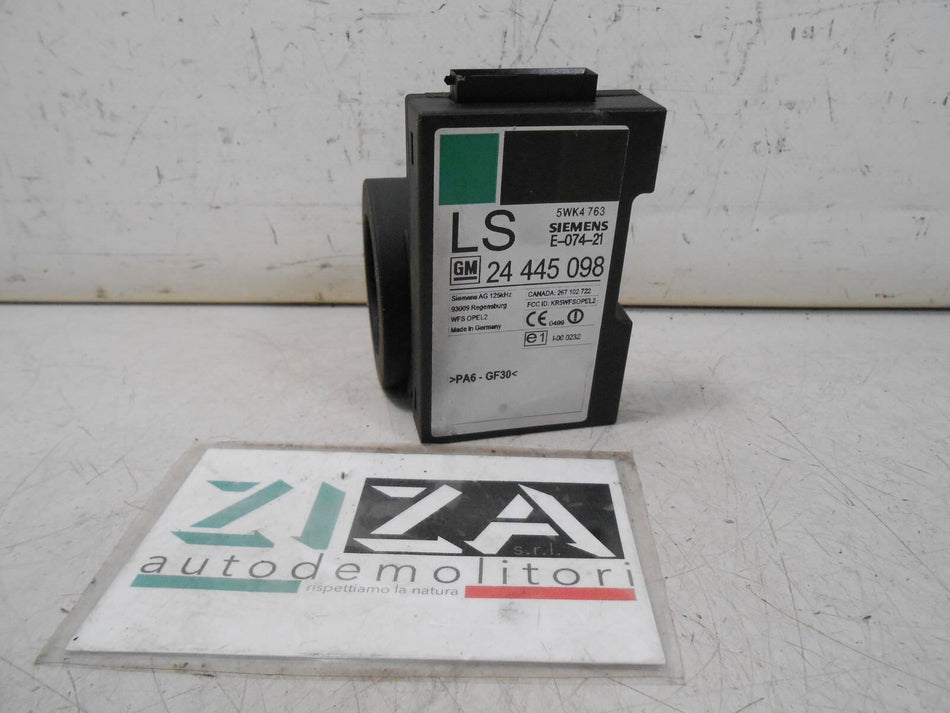 Centralina Immobilizer Opel Corsa C 1.0 44kw Z10XEP 2004 24445098 5WK4763