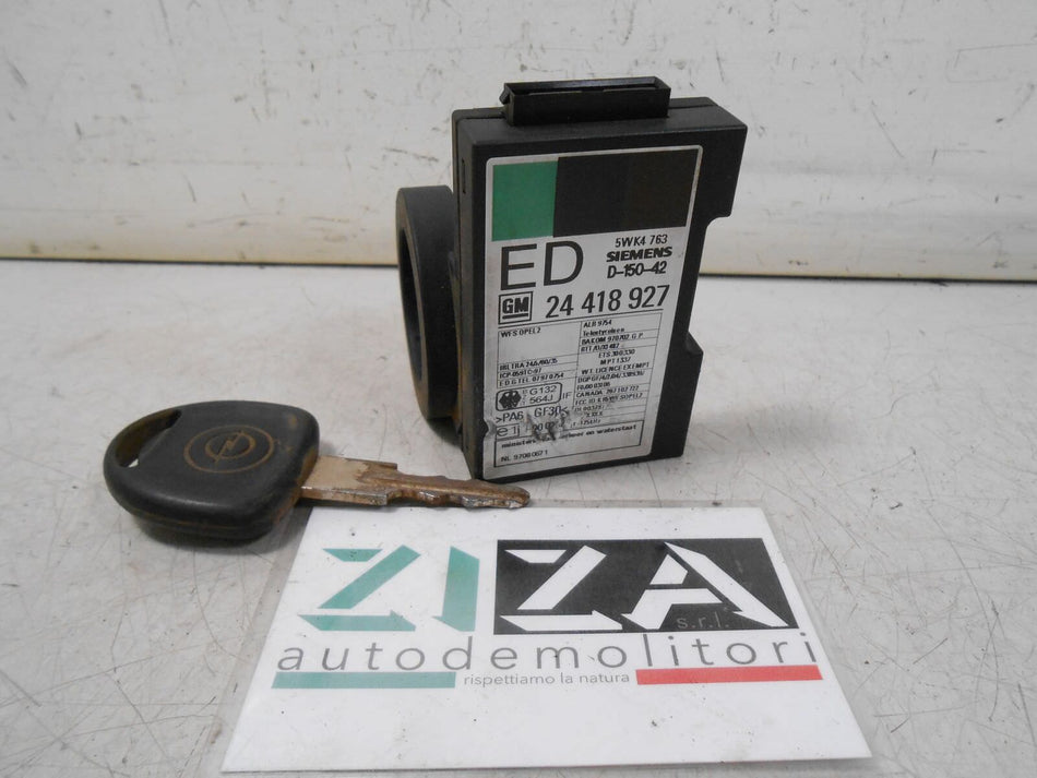 Chiave + Immobilizer Opel Zafira A 2.0 60kw 82cv X20DTL 2000 24418927