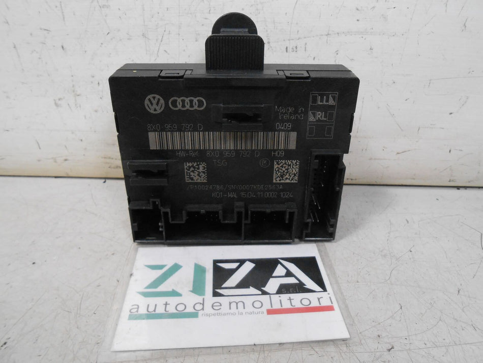 Centralina Porta Anteriore Destra Audi A1 8X 1.6 77kw CAY 2012 8X0959792D