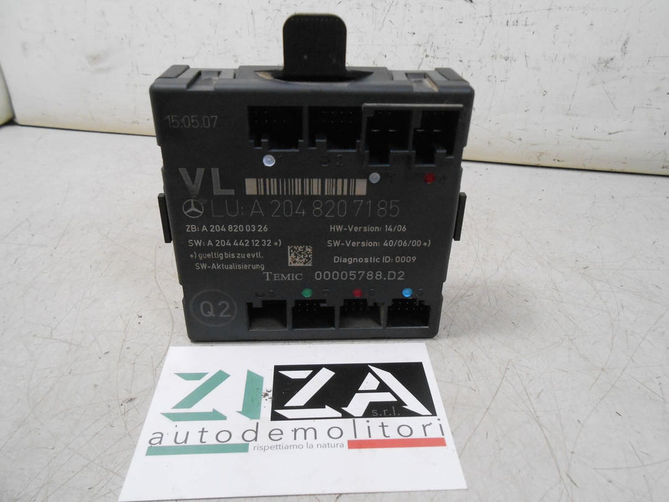 Centralina Porta Anteriore Sinistra Mercedes W204 2008 A2048207185
