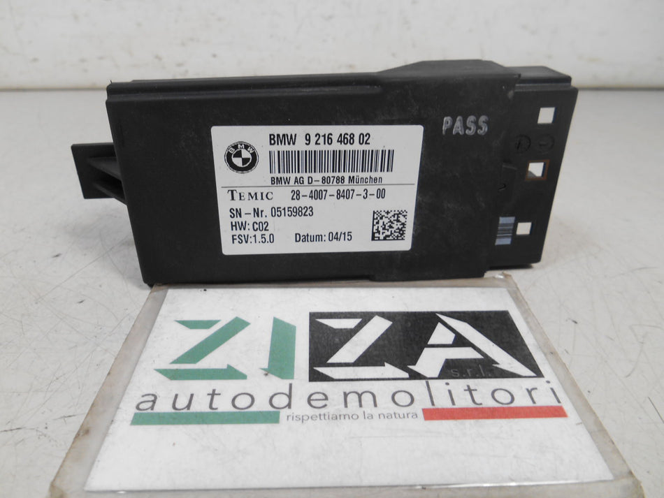Centralina Regolazione Sedile BMW F30 2015 9216468-02