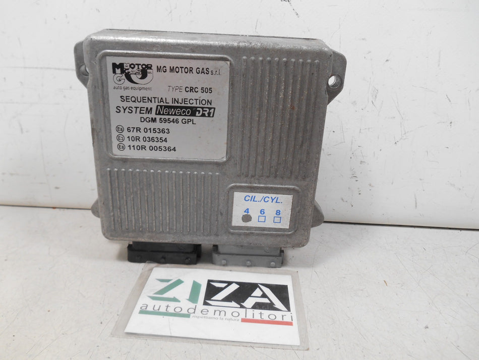 Centralina GPL Fiat Seicento 1.1 40kw 54cv 187A1000 2004 CRC505 DGM59546 67R015363