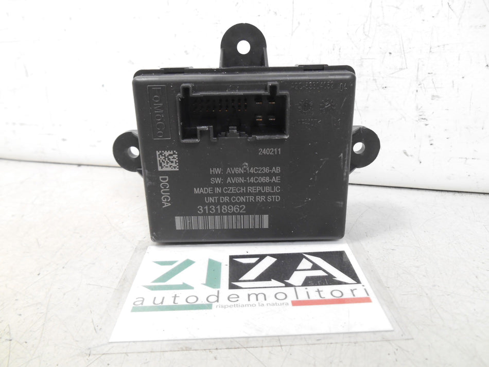 Centralina Porta Posteriore Volvo V60 2010 31318962 AV6N-14C236-AB AV6N-14C068-AE