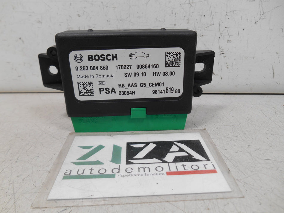 Centralina PDC Sensori di Parcheggio Citroen C3 III 2017 0263004853 9814151980
