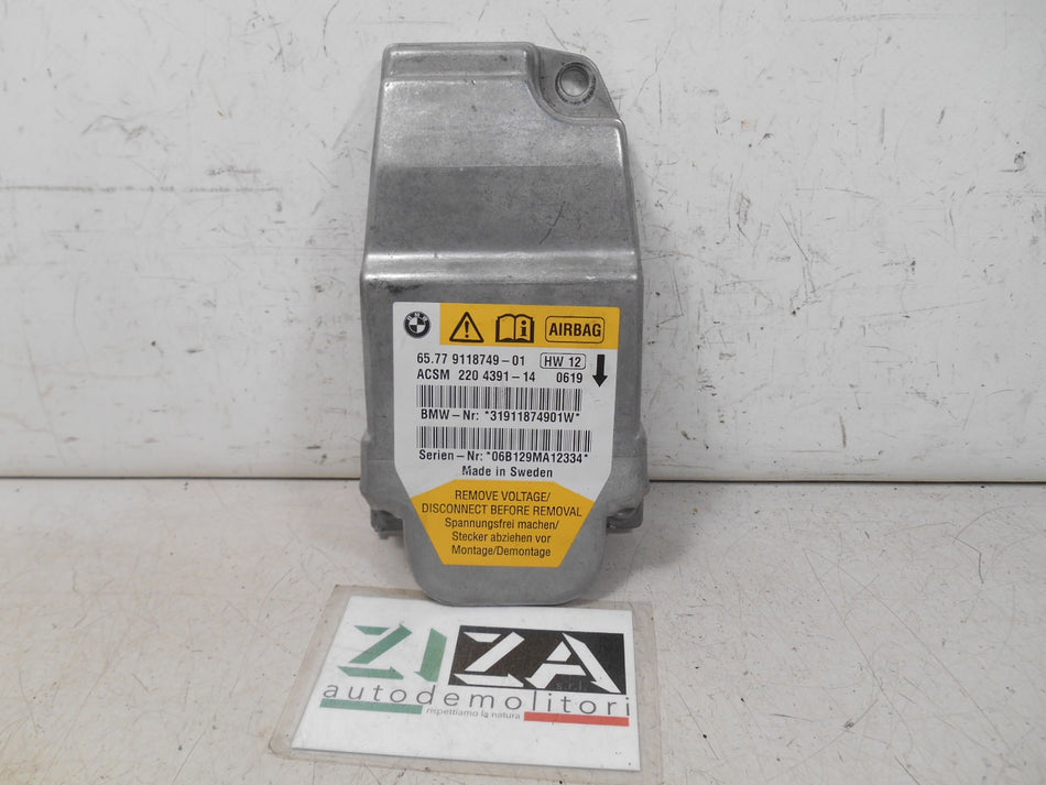 Centralina Airbag BMW E60 2006 65.77-9118749-01 No Crash